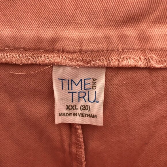 Time And Tru Womens Pink Shorts Pull On Pockets Size XXL - Picture 4 of 5